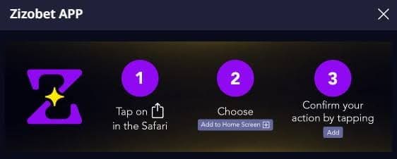 Zizobet Casino application mobile